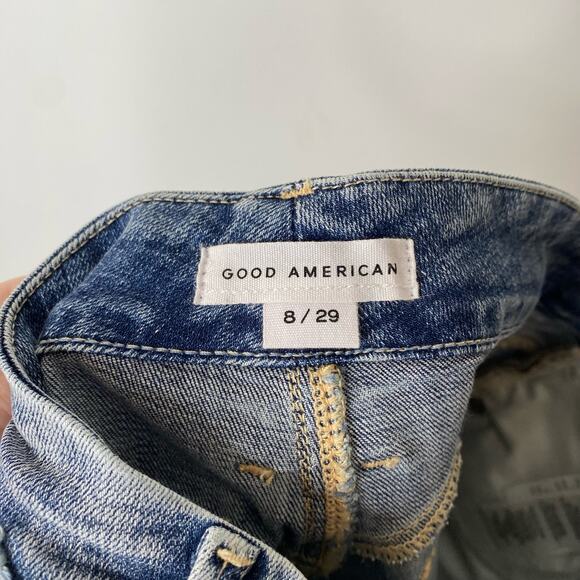 GOOD AMERICAN Good Waist Extreme Deep V Jeans - Picture 5 of 9